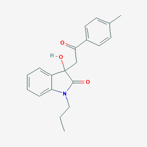 molecular formula C20H21NO3 B214617 3-hydroxy-3-[2-(4-methylphenyl)-2-oxoethyl]-1-propyl-1,3-dihydro-2H-indol-2-one 