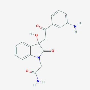 2-{3-[2-(3-aminophenyl)-2-oxoethyl]-3-hydroxy-2-oxo-2,3-dihydro-1H-indol-1-yl}acetamide