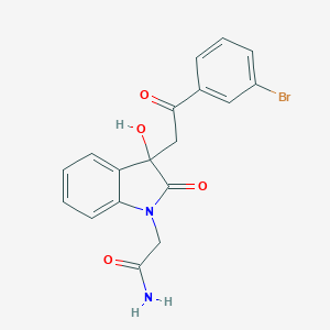 2-{3-[2-(3-bromophenyl)-2-oxoethyl]-3-hydroxy-2-oxo-2,3-dihydro-1H-indol-1-yl}acetamide