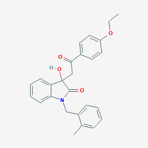 molecular formula C26H25NO4 B214632 3-[2-(4-ethoxyphenyl)-2-oxoethyl]-3-hydroxy-1-(2-methylbenzyl)-1,3-dihydro-2H-indol-2-one 