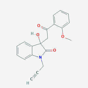molecular formula C20H17NO4 B214633 3-hydroxy-3-[2-(2-methoxyphenyl)-2-oxoethyl]-1-(prop-2-yn-1-yl)-1,3-dihydro-2H-indol-2-one 