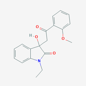 molecular formula C19H19NO4 B214634 1-ethyl-3-hydroxy-3-[2-(2-methoxyphenyl)-2-oxoethyl]-1,3-dihydro-2H-indol-2-one 
