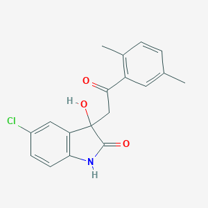 molecular formula C18H16ClNO3 B214635 5-chloro-3-[2-(2,5-dimethylphenyl)-2-oxoethyl]-3-hydroxy-1,3-dihydro-2H-indol-2-one 