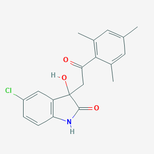 molecular formula C19H18ClNO3 B214636 5-chloro-3-hydroxy-3-(2-mesityl-2-oxoethyl)-1,3-dihydro-2H-indol-2-one 