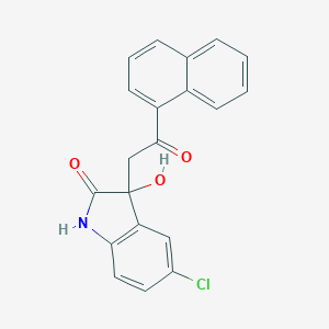 molecular formula C20H14ClNO3 B214637 5-chloro-3-hydroxy-3-[2-(1-naphthyl)-2-oxoethyl]-1,3-dihydro-2H-indol-2-one 