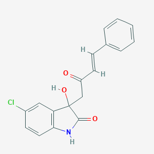5-chloro-3-hydroxy-3-[(3E)-2-oxo-4-phenylbut-3-en-1-yl]-1,3-dihydro-2H-indol-2-one
