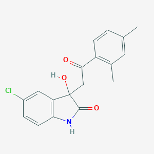 molecular formula C18H16ClNO3 B214641 5-chloro-3-[2-(2,4-dimethylphenyl)-2-oxoethyl]-3-hydroxy-1,3-dihydro-2H-indol-2-one 