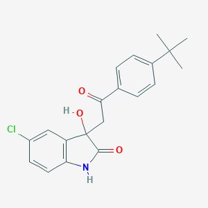 molecular formula C20H20ClNO3 B214642 3-[2-(4-tert-butylphenyl)-2-oxoethyl]-5-chloro-3-hydroxy-1,3-dihydro-2H-indol-2-one 