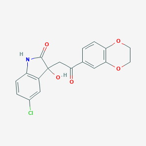 molecular formula C18H14ClNO5 B214648 5-chloro-3-[2-(2,3-dihydro-1,4-benzodioxin-6-yl)-2-oxoethyl]-3-hydroxy-1,3-dihydro-2H-indol-2-one 