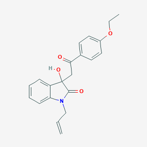 molecular formula C21H21NO4 B214649 1-Allyl-3-[2-(4-ethoxy-phenyl)-2-oxo-ethyl]-3-hydroxy-1,3-dihydro-indol-2-one 