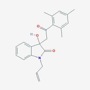 molecular formula C22H23NO3 B214650 3-hydroxy-3-[2-oxo-2-(2,4,6-trimethylphenyl)ethyl]-1-(prop-2-en-1-yl)-1,3-dihydro-2H-indol-2-one 