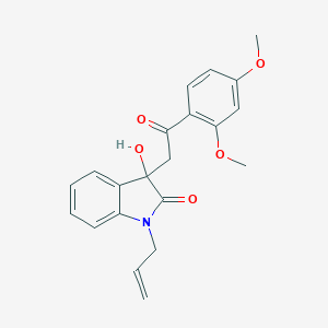 molecular formula C21H21NO5 B214652 3-[2-(2,4-dimethoxyphenyl)-2-oxoethyl]-3-hydroxy-1-(prop-2-en-1-yl)-1,3-dihydro-2H-indol-2-one 