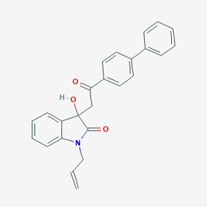 molecular formula C25H21NO3 B214654 1-Allyl-3-(2-biphenyl-4-yl-2-oxo-ethyl)-3-hydroxy-1,3-dihydro-indol-2-one 
