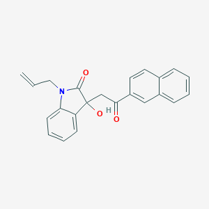 molecular formula C23H19NO3 B214656 1-Allyl-3-hydroxy-3-(2-naphthalen-2-yl-2-oxo-ethyl)-1,3-dihydro-indol-2-one 