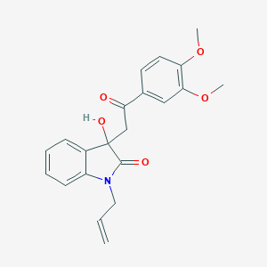 molecular formula C21H21NO5 B214657 3-[2-(3,4-dimethoxyphenyl)-2-oxoethyl]-3-hydroxy-1-(prop-2-en-1-yl)-1,3-dihydro-2H-indol-2-one 