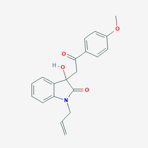 molecular formula C20H19NO4 B214658 1-Allyl-3-hydroxy-3-[2-(4-methoxy-phenyl)-2-oxo-ethyl]-1,3-dihydro-indol-2-one 