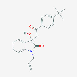 molecular formula C23H25NO3 B214659 3-[2-(4-tert-butylphenyl)-2-oxoethyl]-3-hydroxy-1-(prop-2-en-1-yl)-1,3-dihydro-2H-indol-2-one 