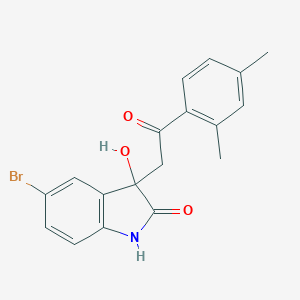 molecular formula C18H16BrNO3 B214662 5-bromo-3-[2-(2,4-dimethylphenyl)-2-oxoethyl]-3-hydroxy-1,3-dihydro-2H-indol-2-one 