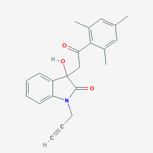 molecular formula C22H21NO3 B214665 3-hydroxy-3-(2-mesityl-2-oxoethyl)-1-(2-propynyl)-1,3-dihydro-2H-indol-2-one 