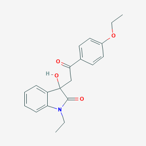 molecular formula C20H21NO4 B214667 3-[2-(4-ethoxyphenyl)-2-oxoethyl]-1-ethyl-3-hydroxy-1,3-dihydro-2H-indol-2-one 