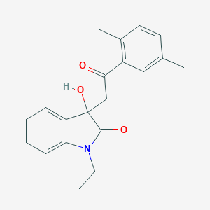 molecular formula C20H21NO3 B214668 3-[2-(2,5-dimethylphenyl)-2-oxoethyl]-1-ethyl-3-hydroxy-1,3-dihydro-2H-indol-2-one 