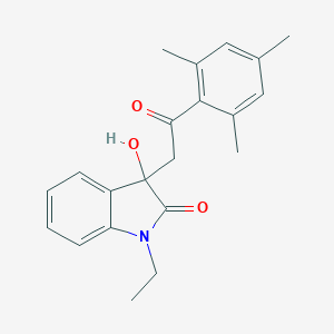 molecular formula C21H23NO3 B214669 1-ethyl-3-hydroxy-3-[2-oxo-2-(2,4,6-trimethylphenyl)ethyl]-1,3-dihydro-2H-indol-2-one 