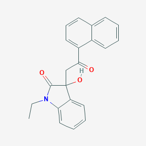 molecular formula C22H19NO3 B214670 1-Ethyl-3-hydroxy-3-(2-naphthalen-1-yl-2-oxo-ethyl)-1,3-dihydro-indol-2-one 