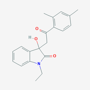 molecular formula C20H21NO3 B214671 3-[2-(2,4-dimethylphenyl)-2-oxoethyl]-1-ethyl-3-hydroxy-1,3-dihydro-2H-indol-2-one 