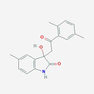 3-[2-(2,5-dimethylphenyl)-2-oxoethyl]-3-hydroxy-5-methyl-1,3-dihydro-2H-indol-2-one