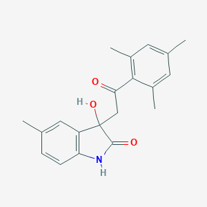 molecular formula C20H21NO3 B214674 3-hydroxy-3-(2-mesityl-2-oxoethyl)-5-methyl-1,3-dihydro-2H-indol-2-one 