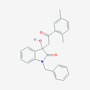 molecular formula C25H23NO3 B214676 1-benzyl-3-[2-(2,5-dimethylphenyl)-2-oxoethyl]-3-hydroxy-1,3-dihydro-2H-indol-2-one 