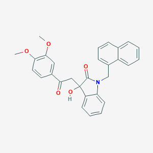 molecular formula C29H25NO5 B214677 3-[2-(3,4-dimethoxyphenyl)-2-oxoethyl]-3-hydroxy-1-(1-naphthylmethyl)-1,3-dihydro-2H-indol-2-one 