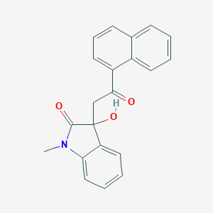 molecular formula C21H17NO3 B214680 3-hydroxy-1-methyl-3-[2-(1-naphthyl)-2-oxoethyl]-1,3-dihydro-2H-indol-2-one 