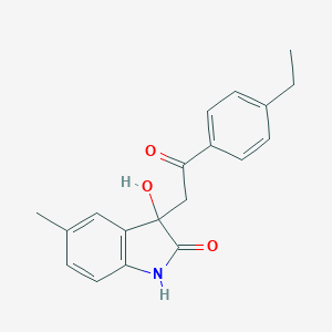 molecular formula C19H19NO3 B214686 3-[2-(4-ethylphenyl)-2-oxoethyl]-3-hydroxy-5-methyl-1,3-dihydro-2H-indol-2-one 