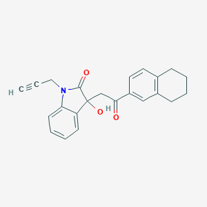 molecular formula C23H21NO3 B214698 3-hydroxy-3-[2-oxo-2-(5,6,7,8-tetrahydro-2-naphthalenyl)ethyl]-1-(2-propynyl)-1,3-dihydro-2H-indol-2-one 