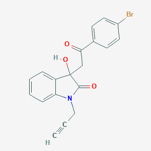 molecular formula C19H14BrNO3 B214701 3-[2-(4-bromophenyl)-2-oxoethyl]-3-hydroxy-1-(prop-2-yn-1-yl)-1,3-dihydro-2H-indol-2-one 