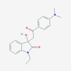molecular formula C20H22N2O3 B214705 3-{2-[4-(dimethylamino)phenyl]-2-oxoethyl}-1-ethyl-3-hydroxy-1,3-dihydro-2H-indol-2-one 