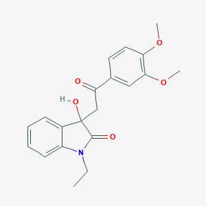 molecular formula C20H21NO5 B214706 3-[2-(3,4-dimethoxyphenyl)-2-oxoethyl]-1-ethyl-3-hydroxy-1,3-dihydro-2H-indol-2-one 