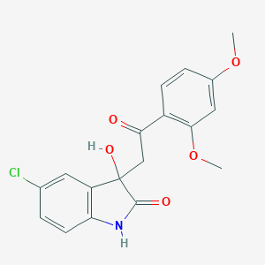 molecular formula C18H16ClNO5 B214713 5-chloro-3-[2-(2,4-dimethoxyphenyl)-2-oxoethyl]-3-hydroxy-1,3-dihydro-2H-indol-2-one 