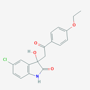 molecular formula C18H16ClNO4 B214714 5-chloro-3-[2-(4-ethoxyphenyl)-2-oxoethyl]-3-hydroxy-1,3-dihydro-2H-indol-2-one 