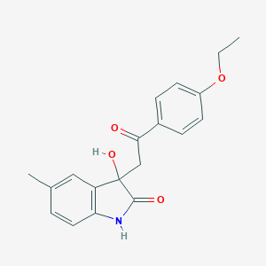 molecular formula C19H19NO4 B214717 3-[2-(4-ethoxyphenyl)-2-oxoethyl]-3-hydroxy-5-methyl-1,3-dihydro-2H-indol-2-one 