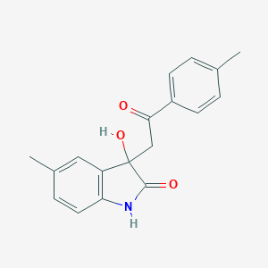 molecular formula C18H17NO3 B214718 3-hydroxy-5-methyl-3-[2-(4-methylphenyl)-2-oxoethyl]-1,3-dihydro-2H-indol-2-one 