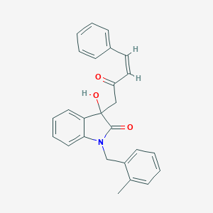 molecular formula C26H23NO3 B214720 3-hydroxy-1-(2-methylbenzyl)-3-(2-oxo-4-phenyl-3-butenyl)-1,3-dihydro-2H-indol-2-one 