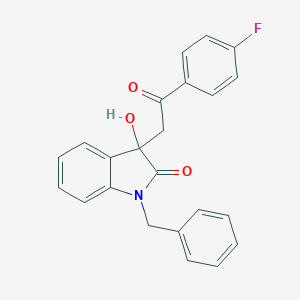 molecular formula C23H18FNO3 B214724 1-benzyl-3-[2-(4-fluorophenyl)-2-oxoethyl]-3-hydroxy-1,3-dihydro-2H-indol-2-one 
