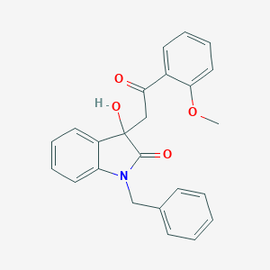 molecular formula C24H21NO4 B214727 1-Benzyl-3-hydroxy-3-[2-(2-methoxy-phenyl)-2-oxo-ethyl]-1,3-dihydro-indol-2-one 
