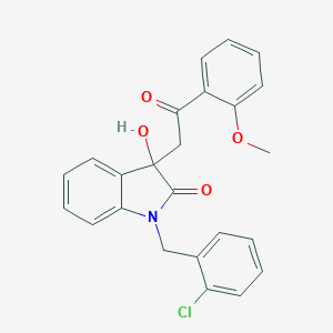 molecular formula C24H20ClNO4 B214731 1-(2-chlorobenzyl)-3-hydroxy-3-[2-(2-methoxyphenyl)-2-oxoethyl]-1,3-dihydro-2H-indol-2-one 