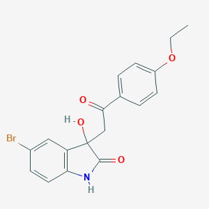 molecular formula C18H16BrNO4 B214735 5-bromo-3-[2-(4-ethoxyphenyl)-2-oxoethyl]-3-hydroxy-1,3-dihydro-2H-indol-2-one 