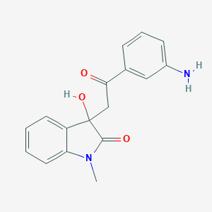 molecular formula C17H16N2O3 B214737 3-[2-(3-Amino-phenyl)-2-oxo-ethyl]-3-hydroxy-1-methyl-1,3-dihydro-indol-2-one 