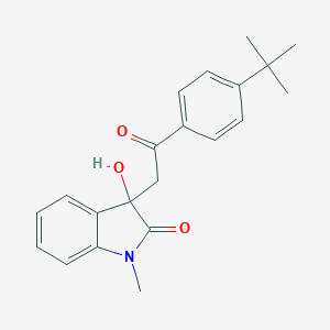 molecular formula C21H23NO3 B214738 3-[2-(4-tert-butylphenyl)-2-oxoethyl]-3-hydroxy-1-methyl-1,3-dihydro-2H-indol-2-one 