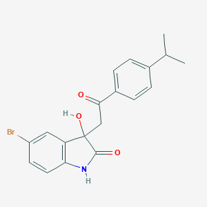 5-bromo-3-hydroxy-3-[2-(4-isopropylphenyl)-2-oxoethyl]-1,3-dihydro-2H-indol-2-one